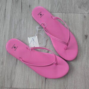Shade & Shore | pink monochrome minimalist flip-flop slide sandals | WMS 10